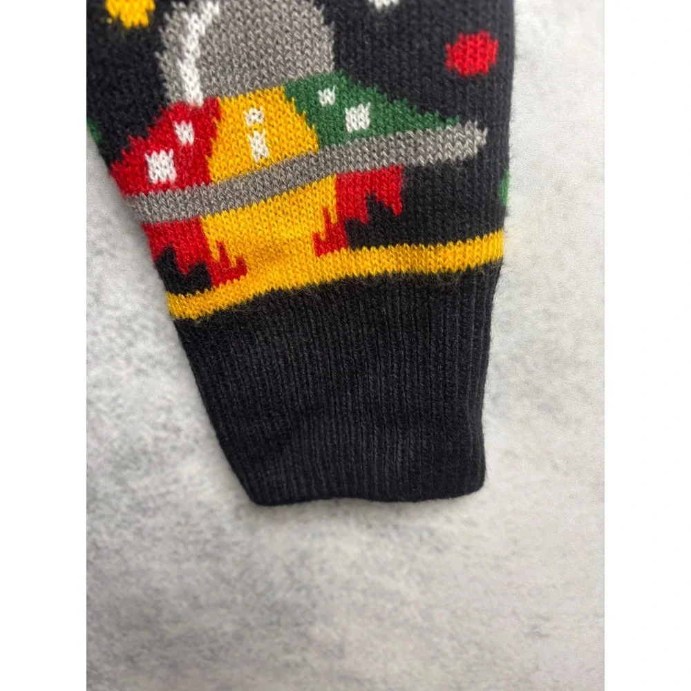 H&M Divided Ugly Christmas Holiday Sweater Bite Me Alien UFO Oh Snap Size Large